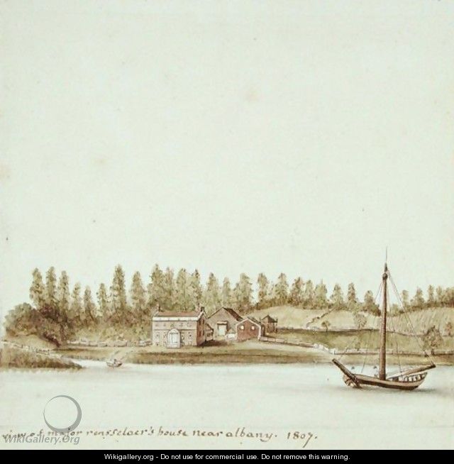Major van Rensselaers House near Albany New York - Anne Marguerite Hyde de Neuville