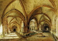 The Cloisters of St Wandrille - Eugène Isabey