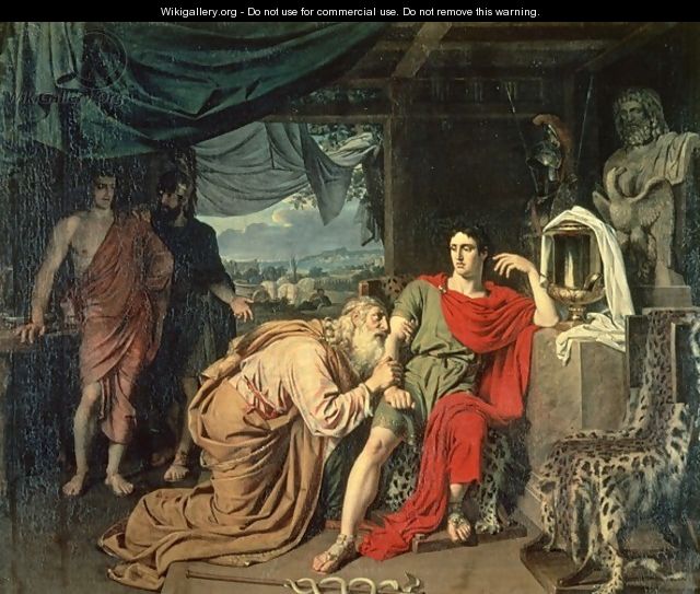 King Priam begging Achilles for the return of Hectors body - Alexander Ivanov
