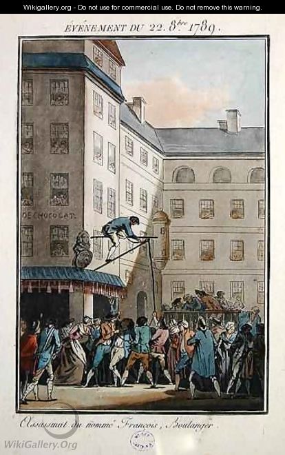 Events of the 22nd of October 1789 Hanging of a man named Francois a baker - Jean-Francois Janinet