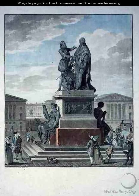 Project for a Monument Dedicated to Louis XVI 1754-93 and Henri IV 1553-1610 - Jean-Francois Janinet