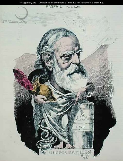 Caricature of Francois Vincent Raspail 1794-1878 - A. Jann