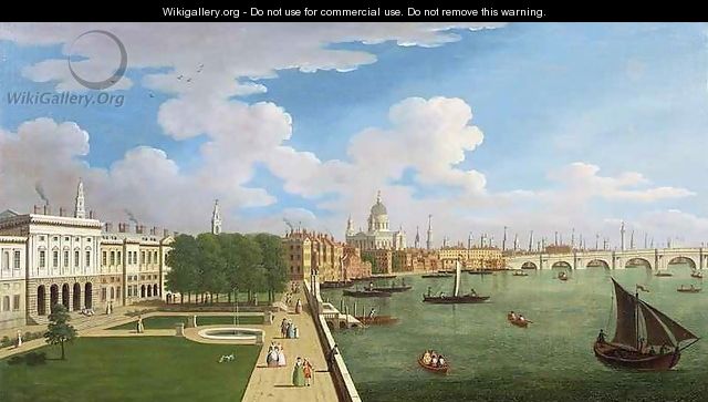 A Panoramic View of the Thames with St Pauls - William James