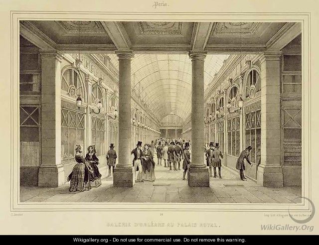 Galerie dOrleans at the Palais Royal - (after) Jacottet, Jean