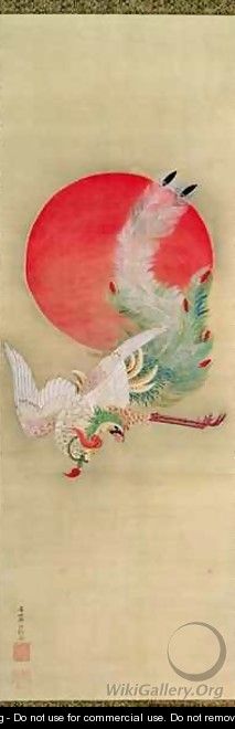 Phoenix and Sun Edo Period Japan - Ito Jakuchu