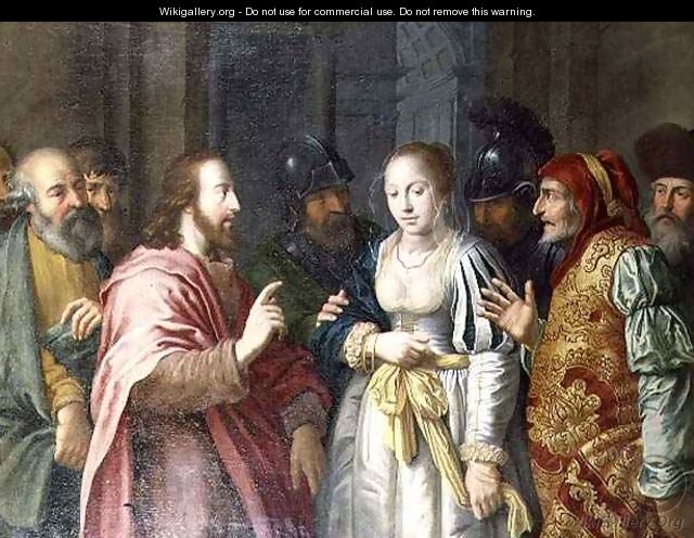 Christ and the Woman Taken in Adultery - Lambert Jacobsz or Jacobs