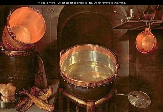 Still Life of Kitchen Utensils - Cornelis Jacobsz Delff