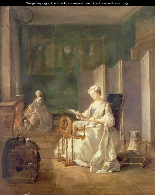 Interior with Two Figures - Etienne Jeaurat