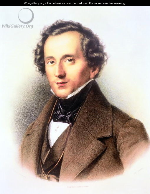 Portrait of Felix Mendelssohn 1809-47 - Friedrich Jentzen