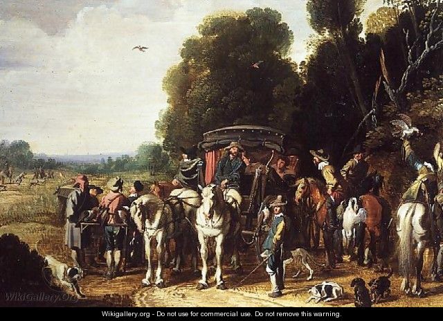 A Hunting Party - Govaert (Mynheer) Jansz