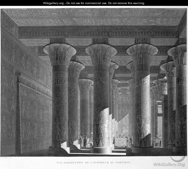Perspective view of the portico interior - (after) Jollois and Devilliers