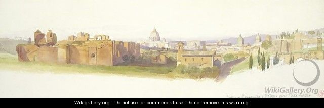 The Baths of Caracalla and St Peters from Porta Latina Rome - Harry John Johnson