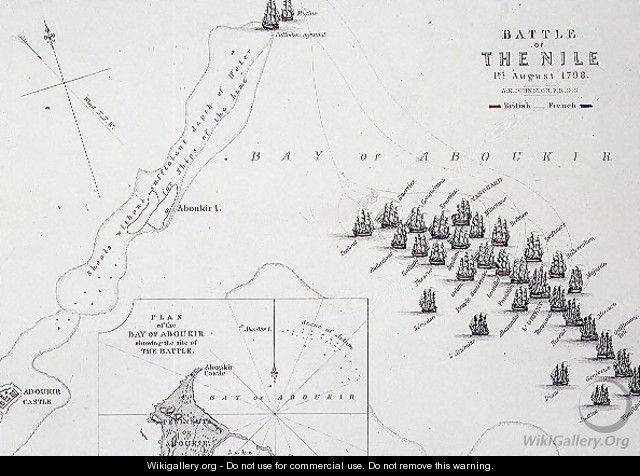 Plan of the Battle of the Nile - Alexander Keith Johnston