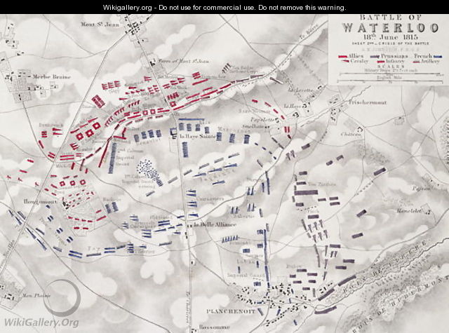 Battle of Waterloo - Alexander Keith Johnston