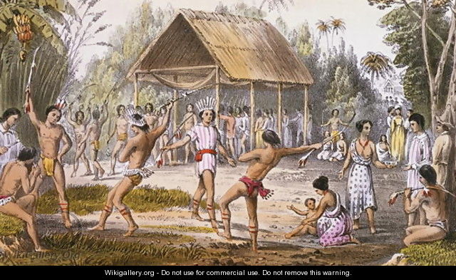 Maquarri dance of the Arawaks at Koraia - Harry Hamilton Johnston