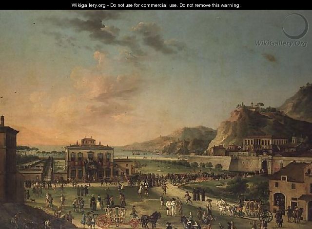 A capriccio panorama of the journey of Charles III King of the Two Sicilies - Antonio Joli