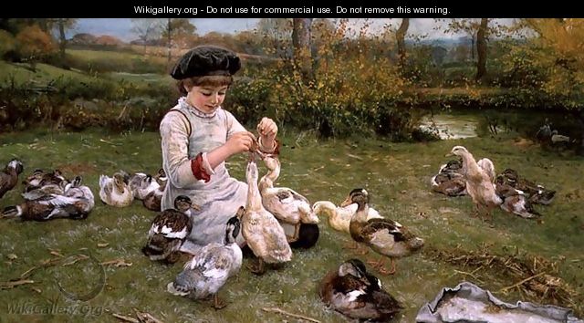 Feeding the ducks - Edward Killingworth Johnson