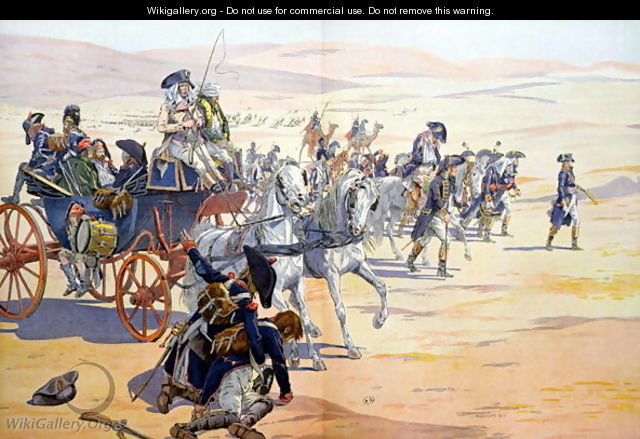 Napoleon 1769-1821 and his Troops in the Desert during the Egyptian Campaign - Jacques Onfray de Breville