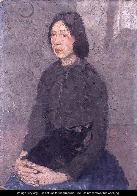 Girl with a Cat on her Lap - Gwen John