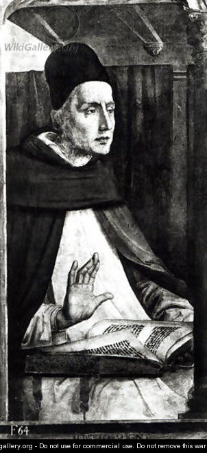 Portrait of St Albertus Magnus - P. Joos van Gent and Berruguete