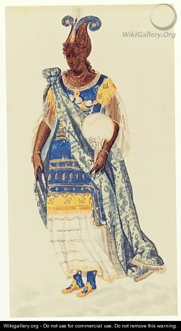 Costume design for the Daughter of Niger from The Masque of Blackness - Inigo Jones
