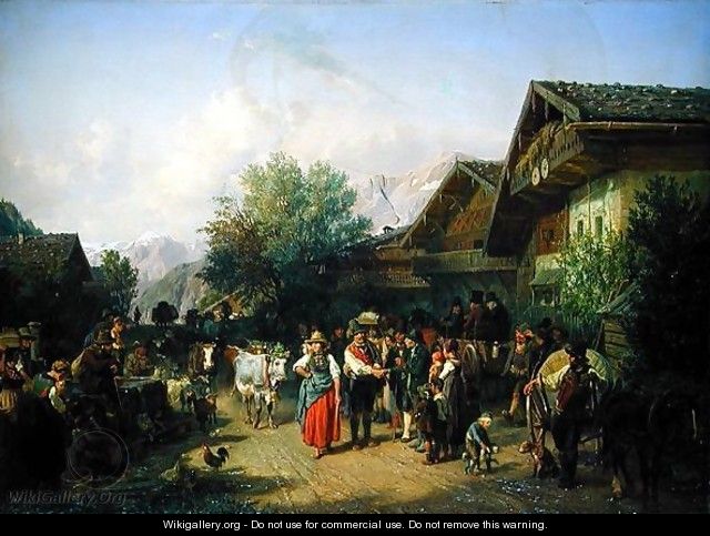 Homecoming from the Alpine Pasture - Hermann Kauffmann