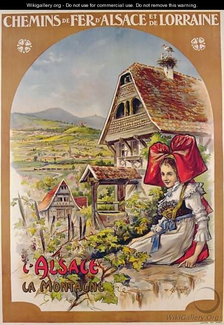 Poster advertising Alsace - P. Kauffmann