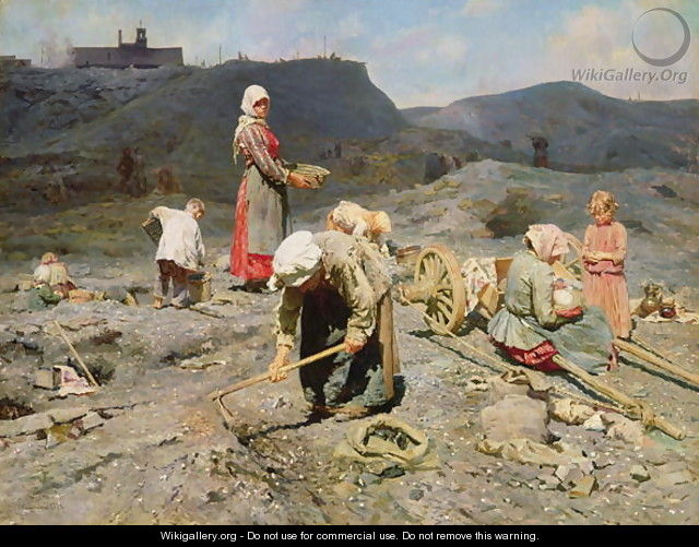 Poor People Gathering Coal at an Exhausted Mine - Nikolaj Alekseevich Kasatkin