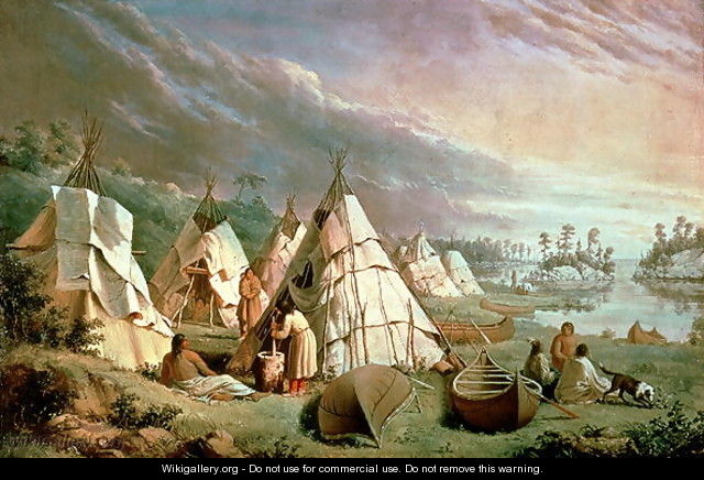 Indian Encampment on Lake Huron - Paul Kane