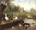 Ducks on the River Bank - Carl Jutz