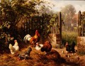 Rooster with Hens and Chicks - Carl Jutz