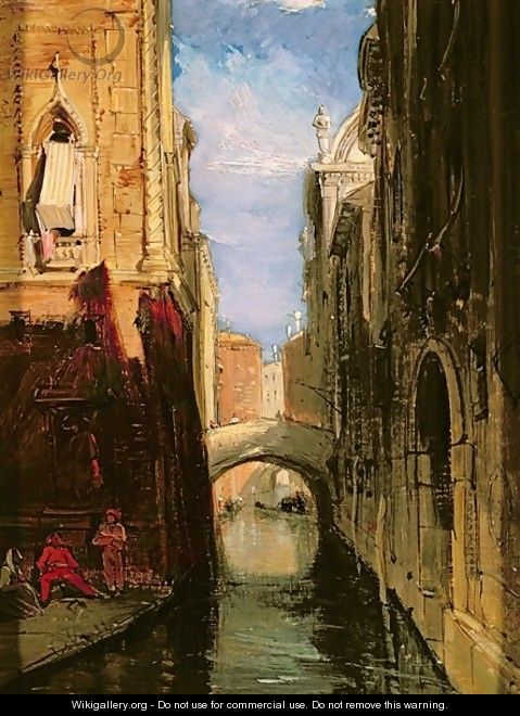 A Side Canal Venice - James Holland