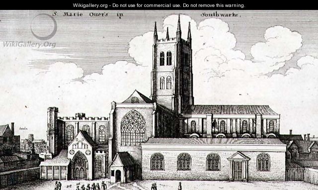 The Cathedral Church of St Saviour and St Mary Overie Southwark - Wenceslaus Hollar