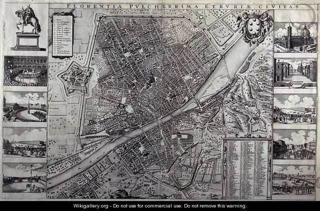 Map of the City of Florence - Wenceslaus Hollar
