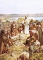 Christ preaching to this disciples and others - William Brassey Hole