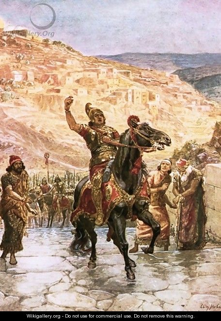 The Assyrian Rabshakeh demanding the surrender of Jerusalem - William Brassey Hole