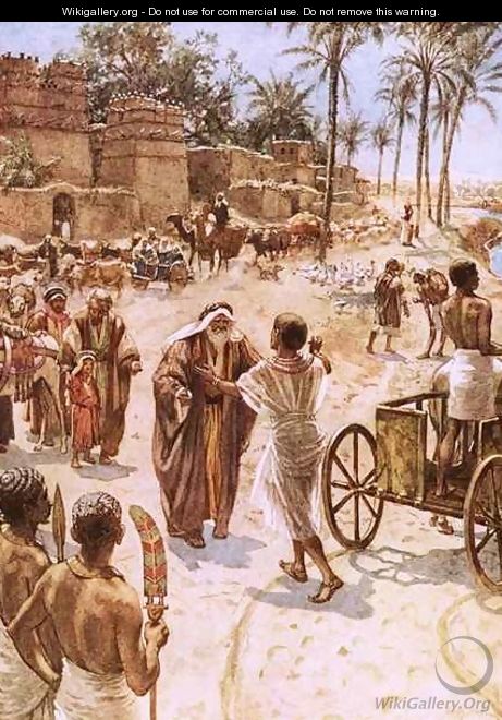 The meeting of Jacob and Joseph in Egypt - William Brassey Hole