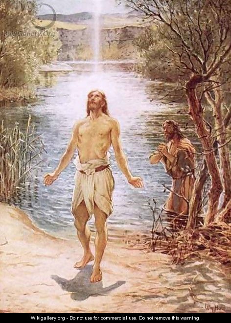 Christ baptised by John the Baptist - William Brassey Hole