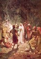 Judas betraying Jesus with a kiss in the garden of Gethsemane - William Brassey Hole