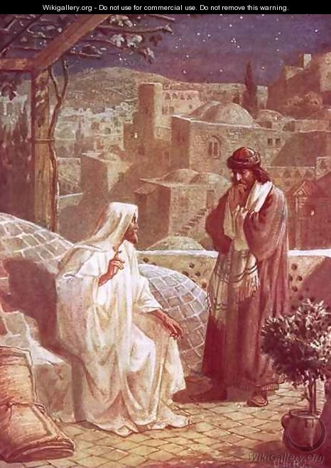 Jesus in conversation with Nicodemus - William Brassey Hole