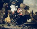 Fight between a Rooster and a Turkey - Melchior de Hondecoeter