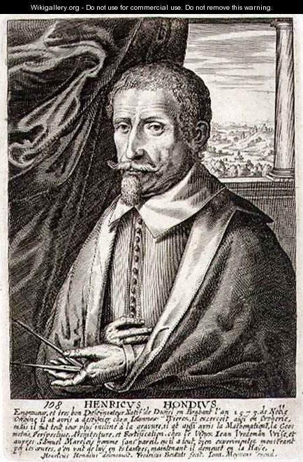 Self Portrait - (after) Hondius, Hendrik I