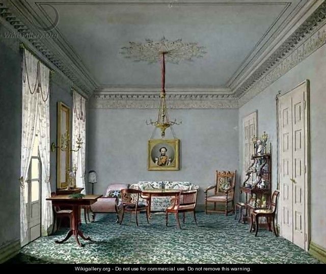Drawing room Interior in the Palace in Stuttgart Wurttemburg - Ludwig Holthausen