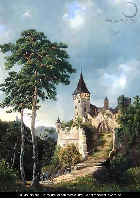 Castle in the Mountains - Adolf Rudolf Holtzhaub