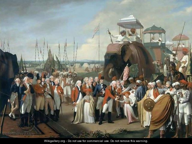 The reception of the Mysorean Hostage Princes by Lieutenant General Lord Cornwallis 1738-1805 - Robert Home