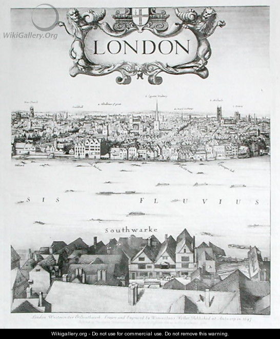 View of London 3 - Wenceslaus Hollar