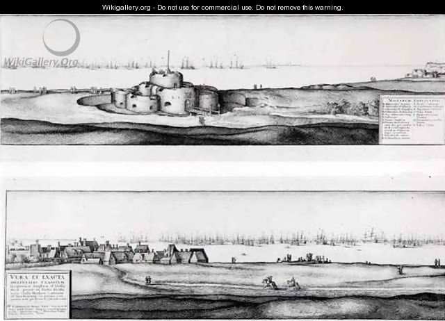 The Town and Castle of Deal Kent - Wenceslaus Hollar