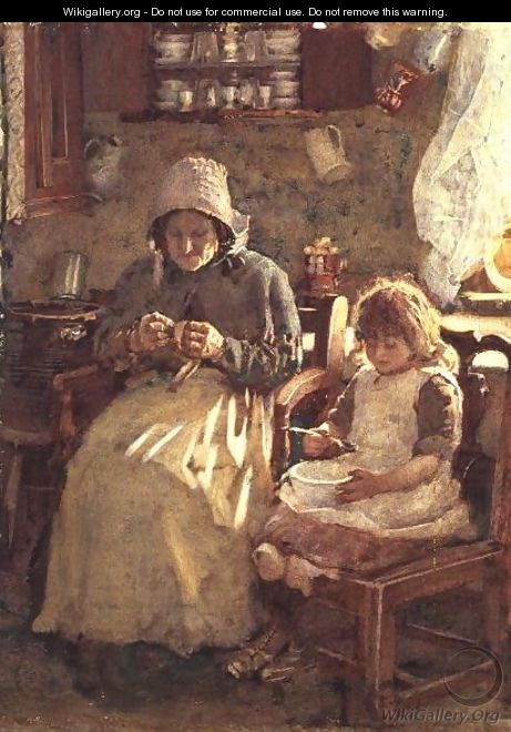 Grandmother and Child Yorkshire - Henry Silkstone Hopwood