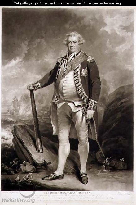 Portrait of Adam Viscount Duncan 1731-1804 Admiral of the Blue Squadron - (after) Hoppner, John