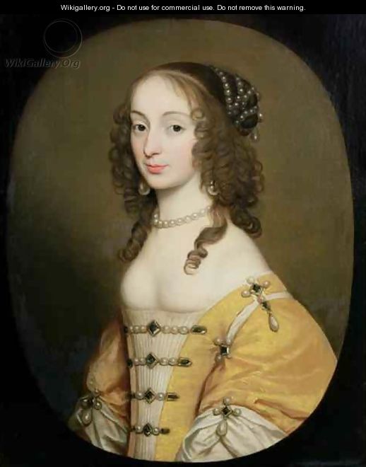 Portrait of Louise Hollandine Princess Palatinate - (after) Honthorst, Gerrit van
